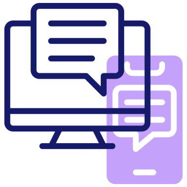 İletişim, vektör illüstrasyonu basit tasarım