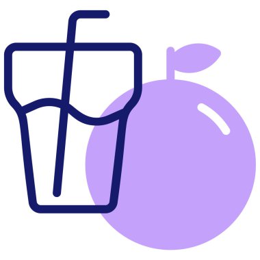 Meyve suyu paketi. Web simgesi basit illüstrasyon 