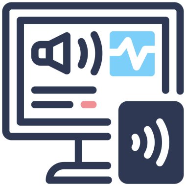 Ses geliyor. Web simgesi basit illüstrasyon 