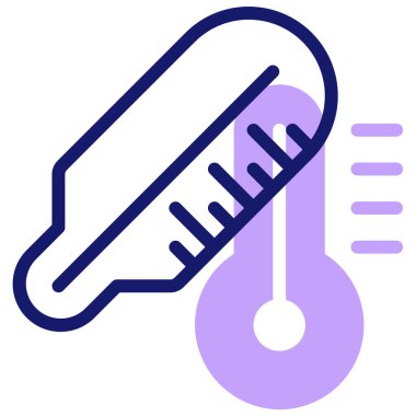 Termometre. Web simgesi vektör illüstrasyonu 