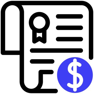 Sertifika. Web simgesi basit illüstrasyon