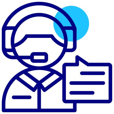 Tele pazarlamacı. Web simgesi basit tasarım 