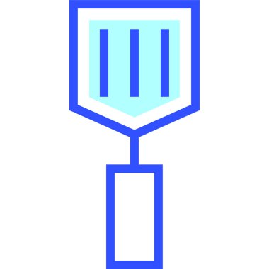 Demir spatula simgesi, vektör illüstrasyonu basit tasarım