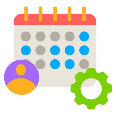 zamanlama simgesi, vektör illüstrasyonu basit tasarım