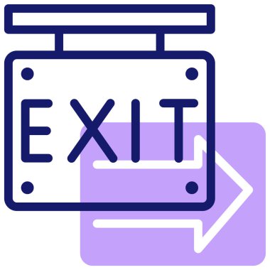 çıkış işareti simgesi, vektör illüstrasyonu basit tasarım