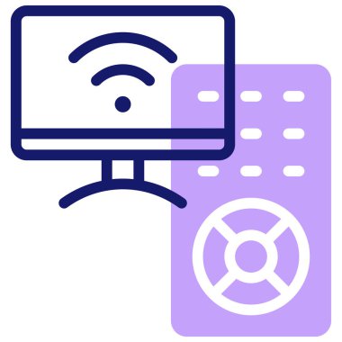 TV simgesi, vektör illüstrasyonu basit tasarım