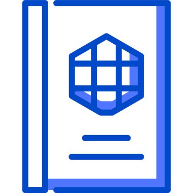 Pasaport web simgesi vektör illüstrasyonu