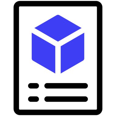 Kutu. Web simgesi basit illüstrasyon