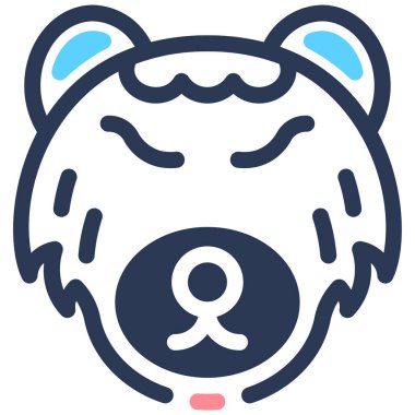 Ayı. Web simgesi vektör illüstrasyonu