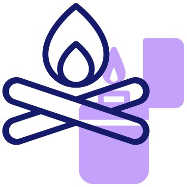 Yangın. Web simgesi basit illüstrasyon