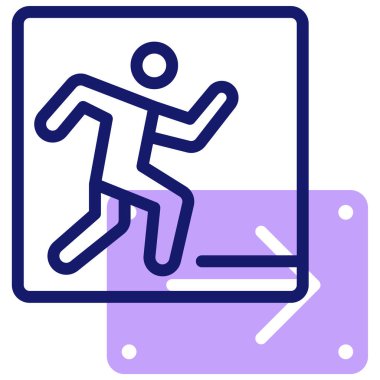 kaçış yolu simgesi, vektör illüstrasyonu basit tasarım