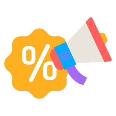 Tanıtım simgesi vektör illüstrasyonu