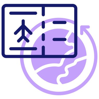 bilet web simgesi basit tasarım