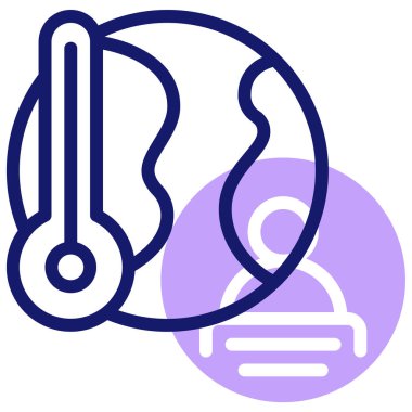 iklim değişikliği simgesi, vektör illüstrasyonu basit tasarım