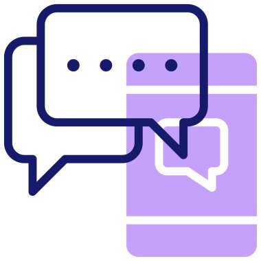 Sohbet simgesi, vektör illüstrasyonu basit tasarım