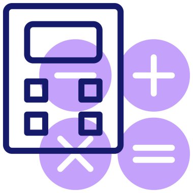 Calculator icon, vector illustration simple design