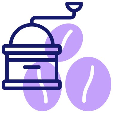 Kahve Öğütücü. Web simgesi basit illüstrasyon