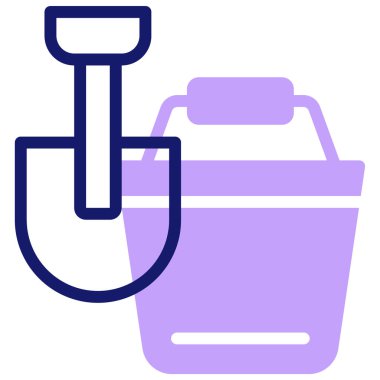 Kürek ağ simgesi basit illüstrasyon