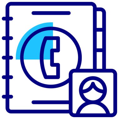 Telefon rehberi. Web simgesi basit illüstrasyon