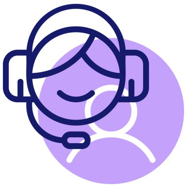 Müşteri hizmetleri, vektör illüstrasyonu basit tasarım