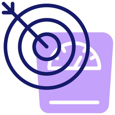 Hedef, simge vektör illüstrasyonunu hedefle