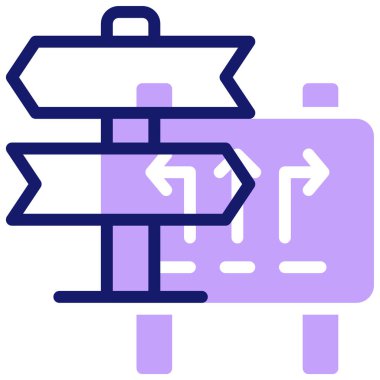 Yol simgesi vektör illüstrasyonu