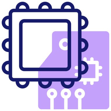 İşlemci. Web simgesi basit illüstrasyon 