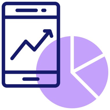 İstatistiksel web simgesi basit illüstrasyon