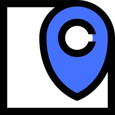 Bir navigasyon simgesinin vektör çizimi