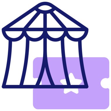 Sirk çadırı Web simgesi basit illüstrasyon