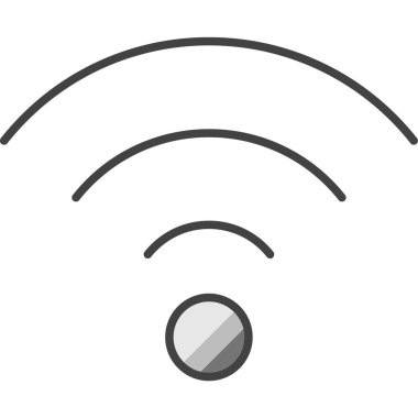 Kablosuz internet alanı. Web simgesi basit illüstrasyon 