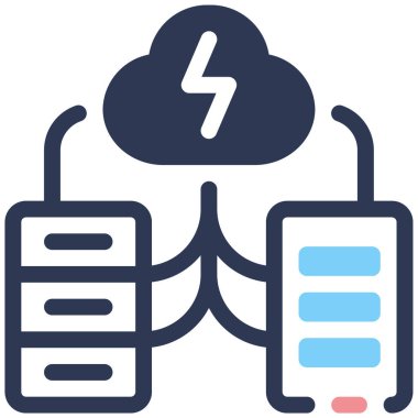 Bulut. Web simgesi basit illüstrasyon