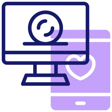 Bilgisayar. Web simgesi basit illüstrasyon