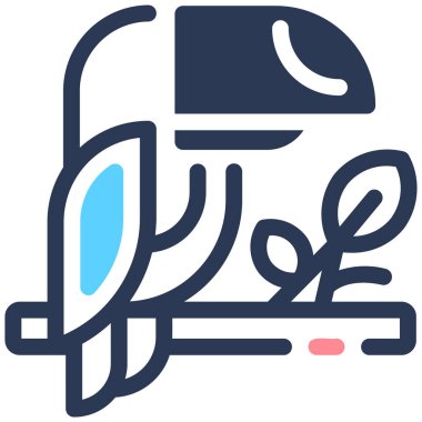 kuş modern simgesi, vektör illüstrasyonu