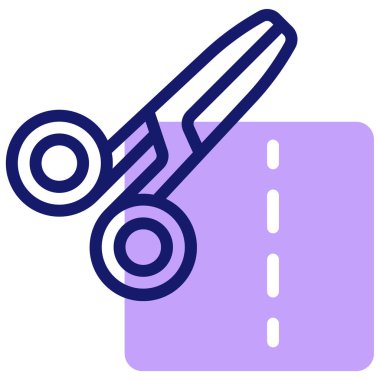 Makas simgesi, vektör illüstrasyonu 