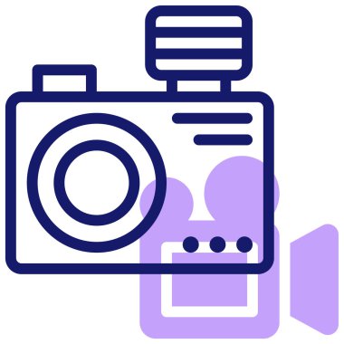 kamera simgesi, vektör illüstrasyonu basit tasarım