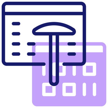 Veri madenciliği. Web simgesi vektör illüstrasyonu