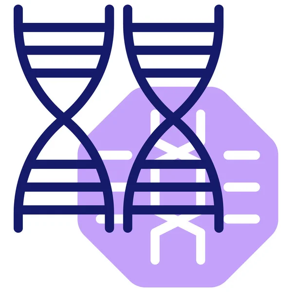遗传图标 矢量图解 简单设计 — 图库矢量图片
