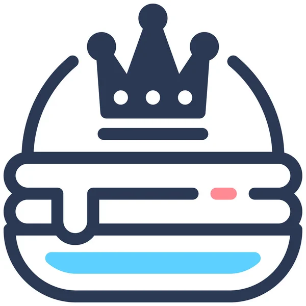 王冠だ Webアイコンシンプルなイラスト — ストックベクタ
