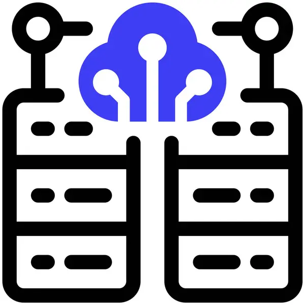 Server Icona Web Semplice Illustrazione — Vettoriale Stock