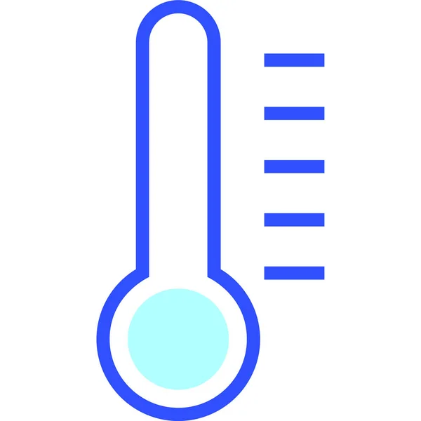 Thermomètre Icône Web Illustration Simple — Image vectorielle