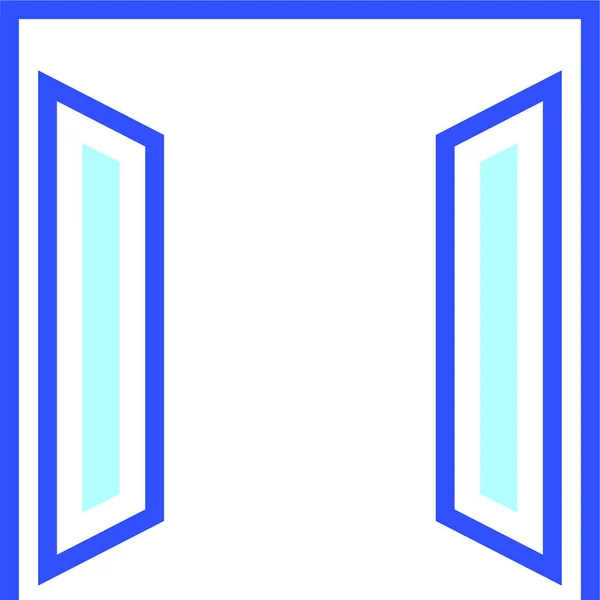 Ícone Vetor Azul Branco Estilo Imagem Símbolo Cor Cinza Moderno —  Vetores de Stock