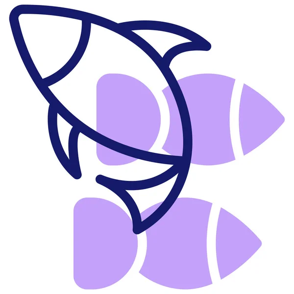 魚アイコンのベクトル図 — ストックベクタ
