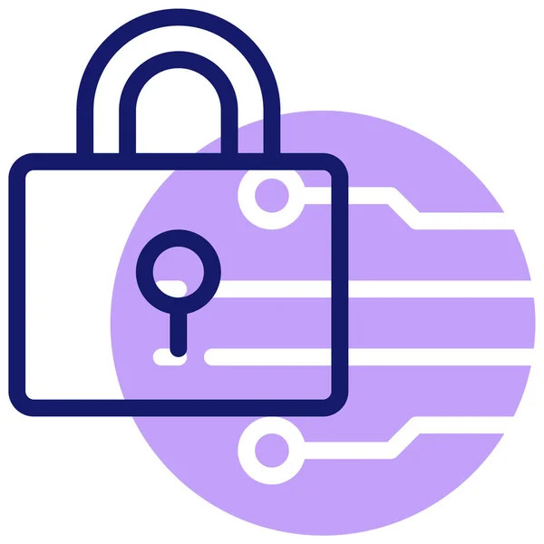Seguridad Icono Web Ilustración Simple — Vector de stock
