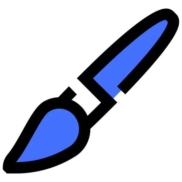 Brush Web Icon Simple Illustration — Stock Vector