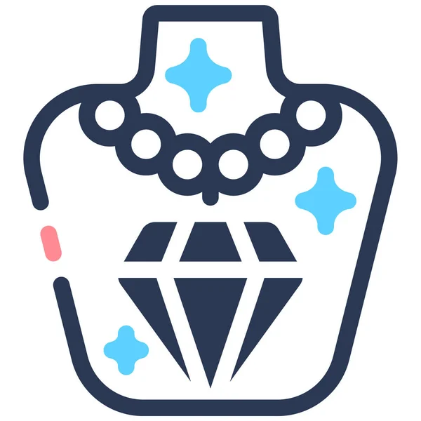 Diamante Icono Web Ilustración Simple — Archivo Imágenes Vectoriales