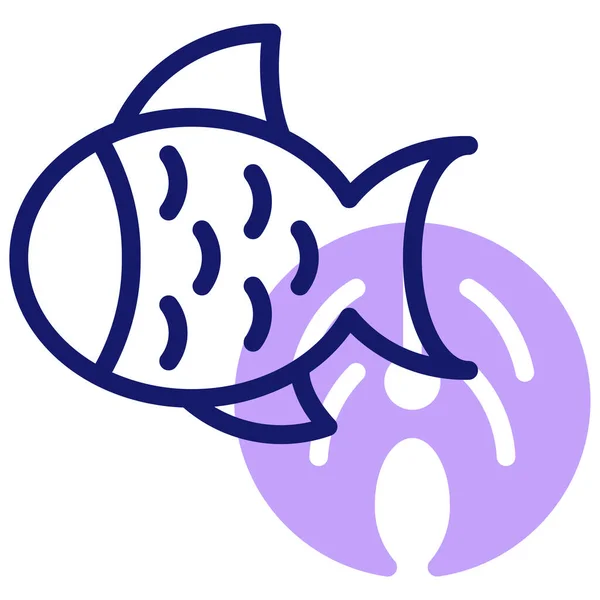 Vektorillustration Des Fisch Symbols — Stockvektor