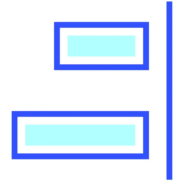 Horizontal Align Right Modern Icon Vector Illustration — Stock Vector