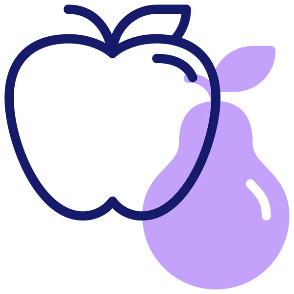 Icône Fruit Illustration Vectorielle Design Simple — Image vectorielle