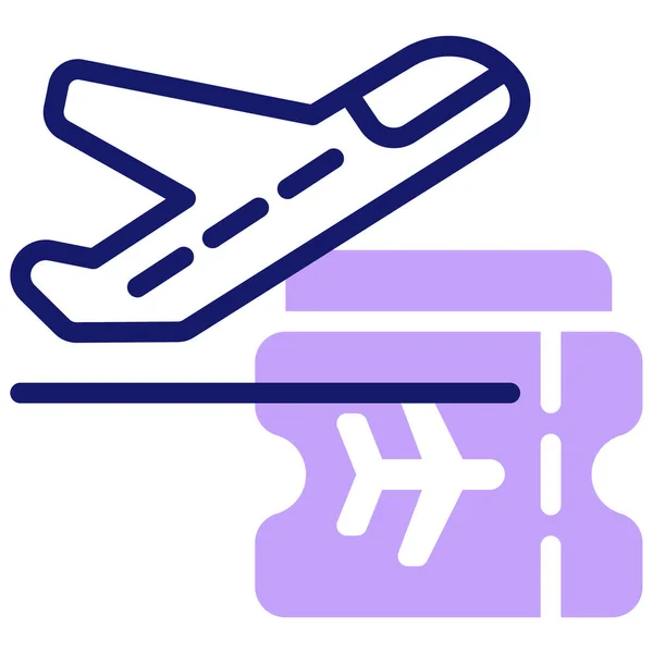 Flugzeug Web Symbol Einfache Illustration — Stockvektor